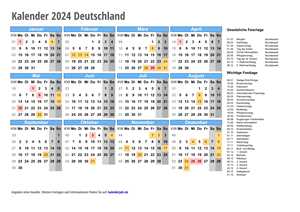 Kalender 2024 Deutschland