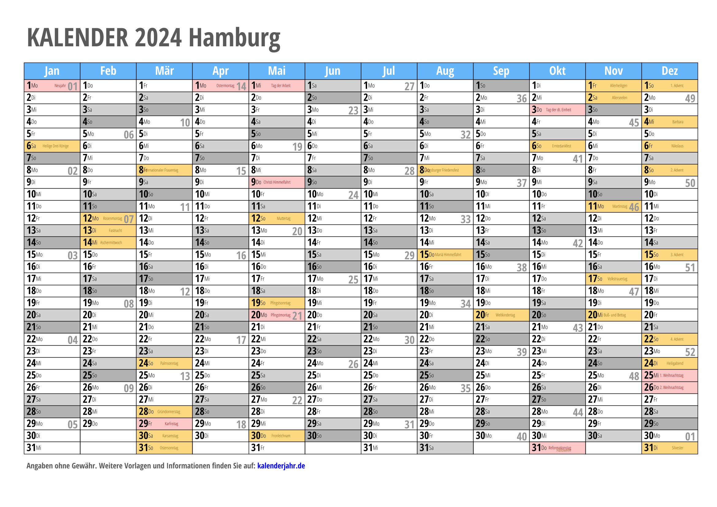 Kalender 2024 Zum Ausdrucken Hamburg Gayla Johanna