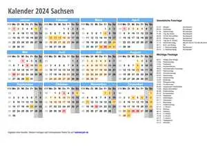 Kalender 2024 Sachsen Schulferien
