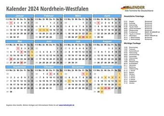 kalender-2024-Nordrhein-Westfalen - KALENDER 2024